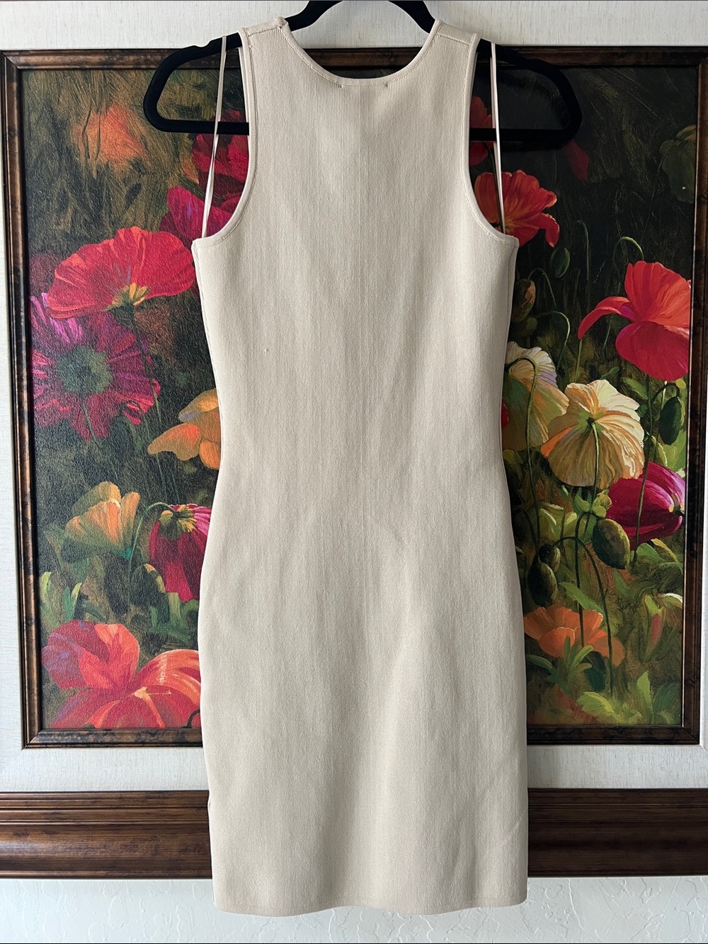 SINCERELY JULES NWT Size M Ivory Sleeveless Bodycon Dress - Picture 7 of 11